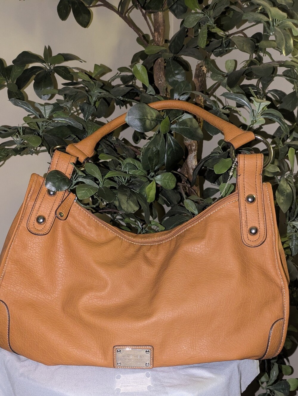 Nine West Vintage Tan Faux Leather Shoulder Bag